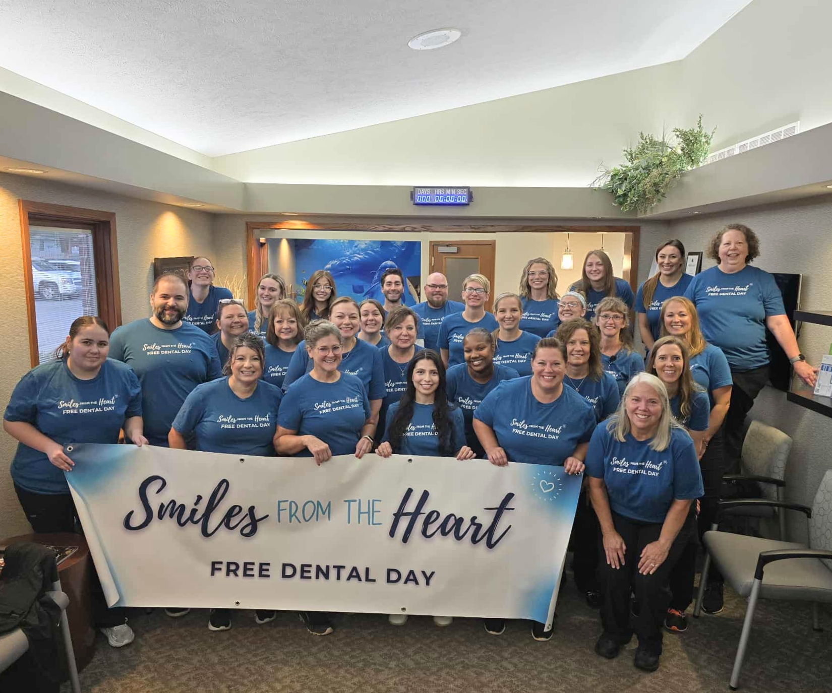 The MI Smiles Dental team at a Smiles from the Heart Free Dental Day
